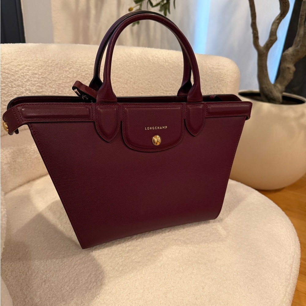 Longchamp Le Pilage Heritage Burgundy medium Tote Bag
